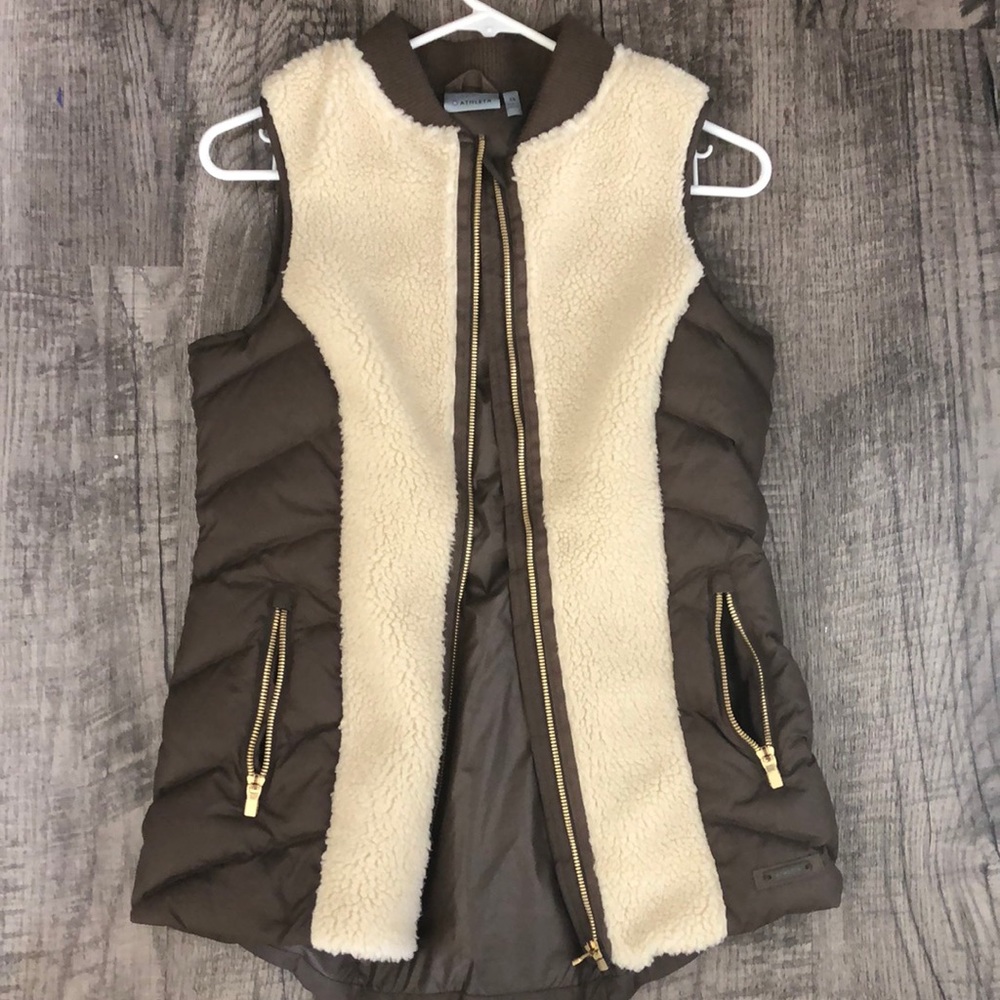 Athleta Down & Sherpa Vest XS